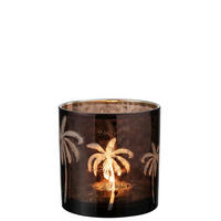 TEELICHTHALTER - Braun, Basics, Glas (15/15/15cm) - Ambia Home