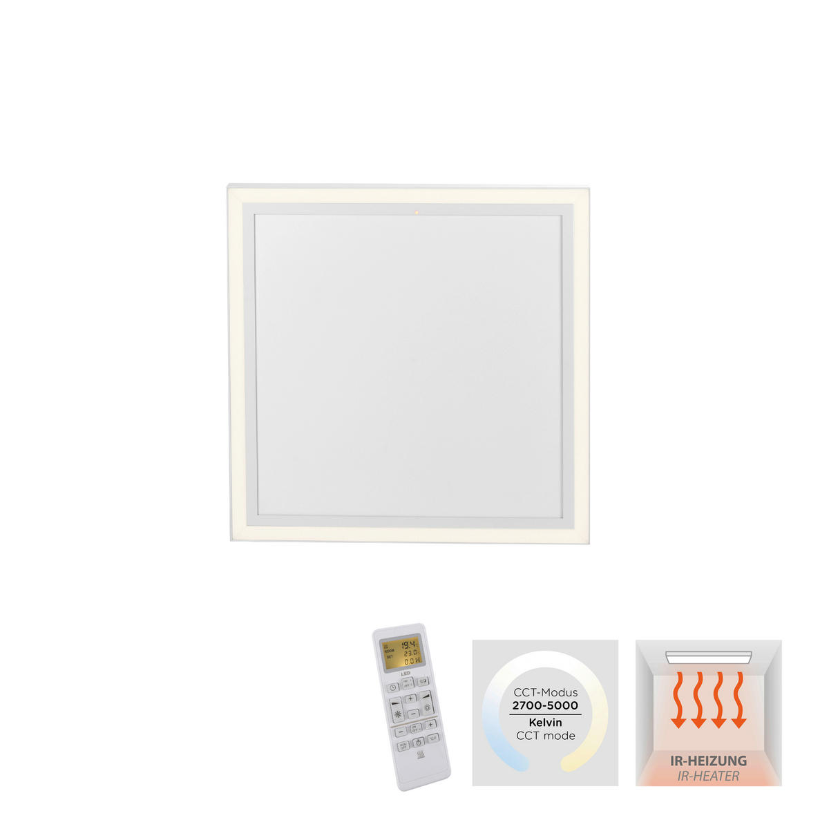 LED-DECKENLEUCHTE 60/60/6,8 cm   - Weiß, KONVENTIONELL, Kunststoff/Metall (60/60/6,8cm)