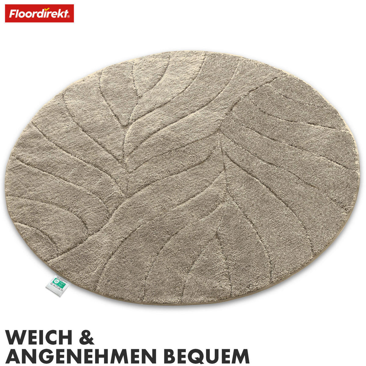 BADEMATTE Maris Elfenbein 120 cm  - Elfenbein, Basics, Kunststoff/Textil (120cm) - Floordirekt