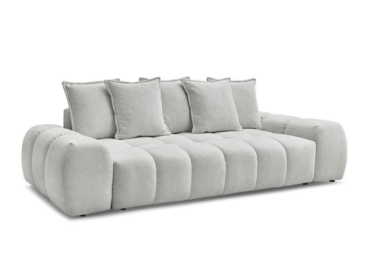 3-SITZER-SOFA EVEREST Flachgewebe Hellgrau  - Hellgrau/Schwarz, MODERN, Kunststoff/Textil (278/90/115cm)