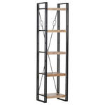 REGAL  52/200/40 cm Naturfarben, Schwarz  - Schwarz/Naturfarben, Design, Holz/Metall (52/200/40cm) - Landscape