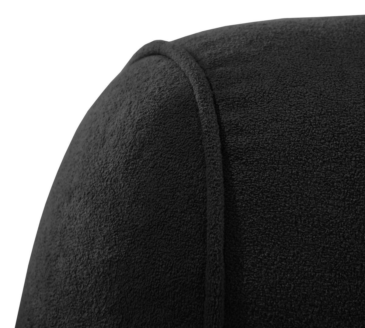 SCHLAFSOFA Chenille Graphitfarben  inkl. Zierkissen, Rückenkissen, Bettkasten, Schlaffunktion, Rücken echt, Liegefläche im Originalstoff  - Schwarz/Graphitfarben, KONVENTIONELL, Kunststoff/Textil (257/96/110cm) - Milino