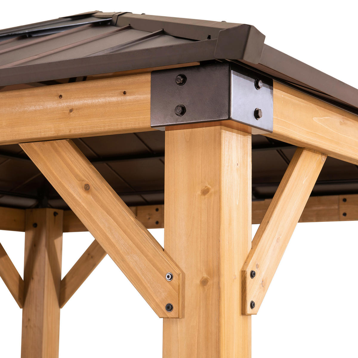 PAVILLON 273/274/273 cm  - Naturfarben/Braun, Basics, Holz/Kunststoff (273/274/273cm) - Modante