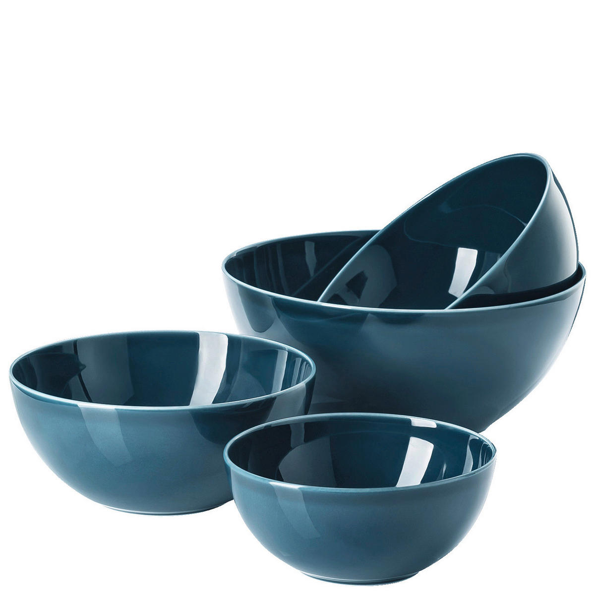 SCHÜSSELSET 4-teilig Daily Night  37,4/29,4/28,2 cm  - Blau, Basics, Keramik (37,4/29,4/28,2cm) - Thomas