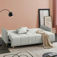 SCHLAFSOFA  in Chenille Naturfarben  - Buchefarben/Naturfarben, Design, Holz/Textil (217/97/101cm) - Carryhome