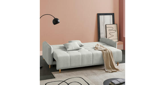 SCHLAFSOFA  in Chenille Naturfarben  - Buchefarben/Naturfarben, Design, Holz/Textil (217/97/101cm) - Carryhome