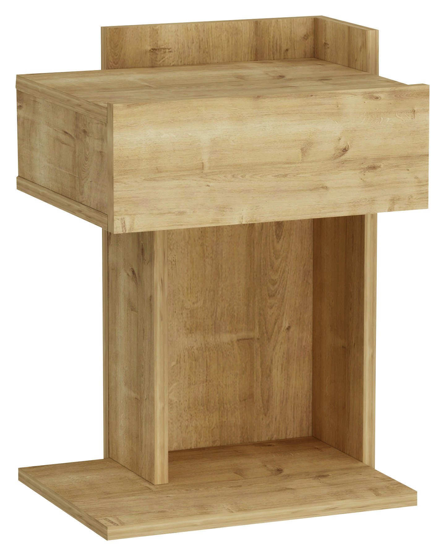 NACHTKÄSTCHEN in Eichefarben  - Eichefarben, Design, Holzwerkstoff (41,4/55/33,2cm) - MID.YOU