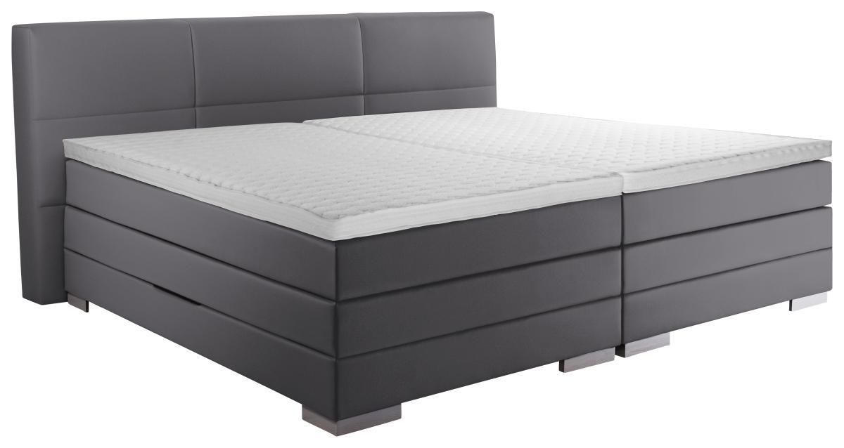 Boxspringbett 'prinz' H2 200/200 cm in Grau