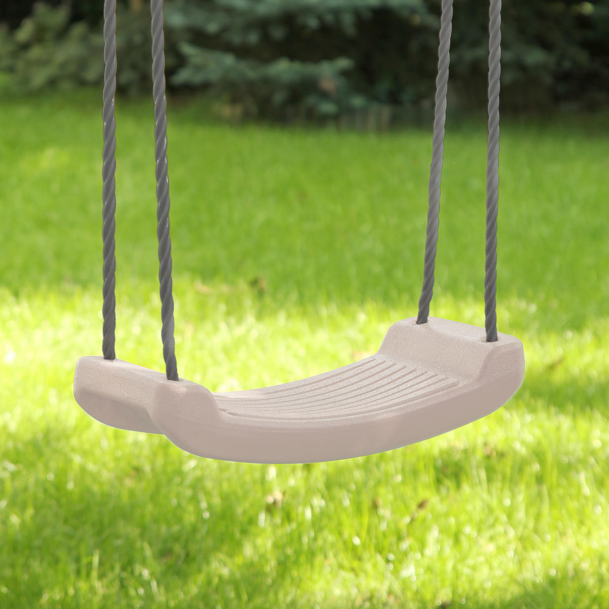 Schaukel Metal Double Swing Anthrazit, Weiß  - Anthrazit/Weiß, Basics, Kunststoff/Metall (210/217/210cm) - Ambia Garden
