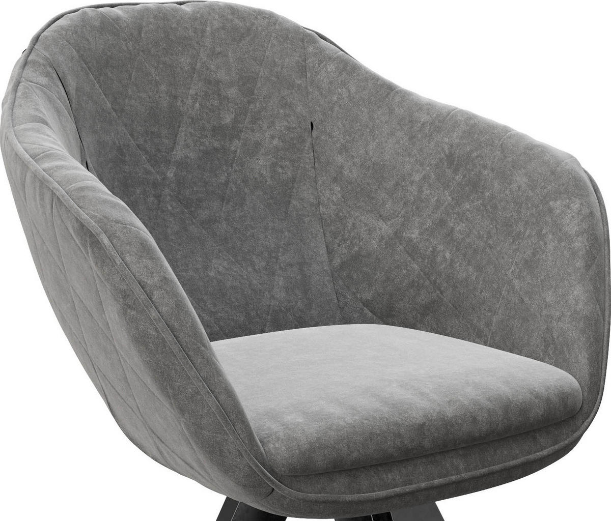 NASLANJAČ, tekstil antracit  - črna/antracit, Konvencionalno, kovina/tekstil (61/80/57cm) - Playboy
