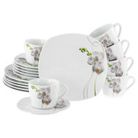 KAFFEESERVICE Multicolor Square Orchidee 18-teilig  - Multicolor, Trend, Keramik - Creatable