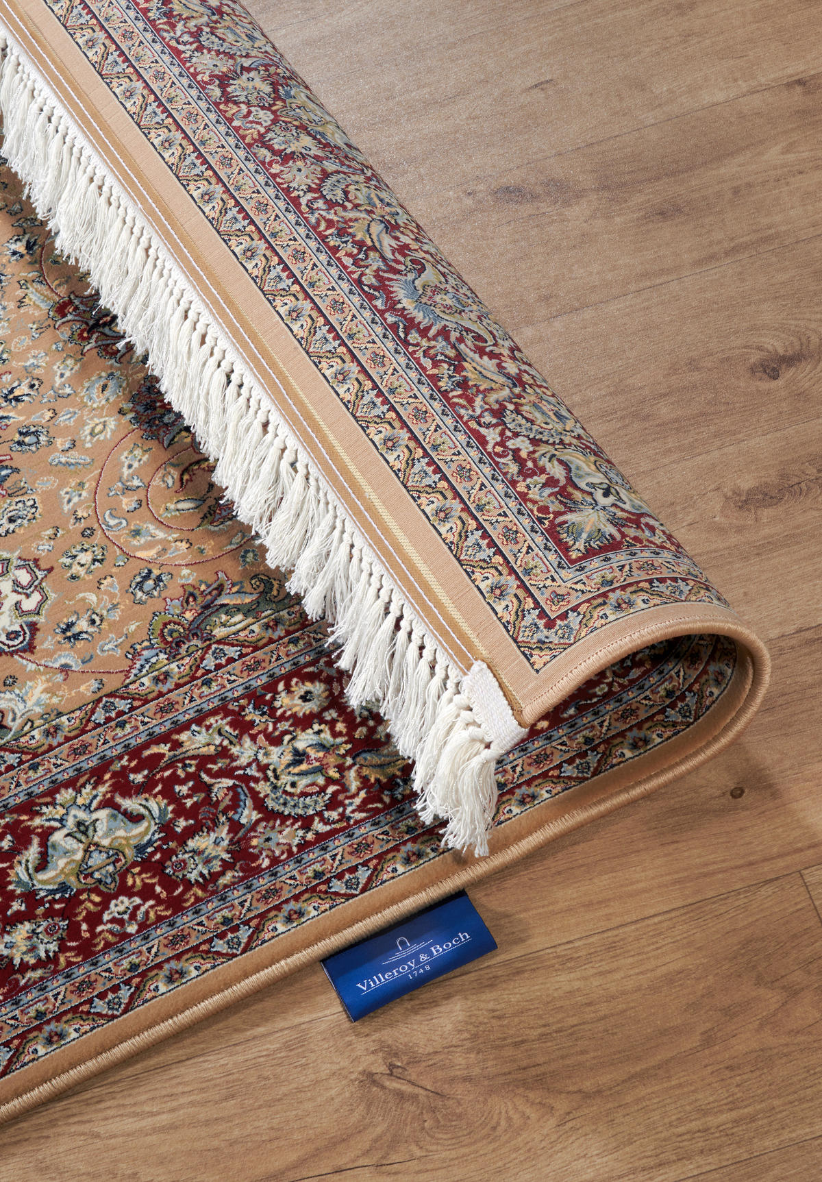 FLACHWEBETEPPICH 128/190 cm Kollektion 1870 Bordeaux, Beige  - Bordeaux/Beige, Design, Kunststoff/Textil (128/190cm) - Villeroy & Boch