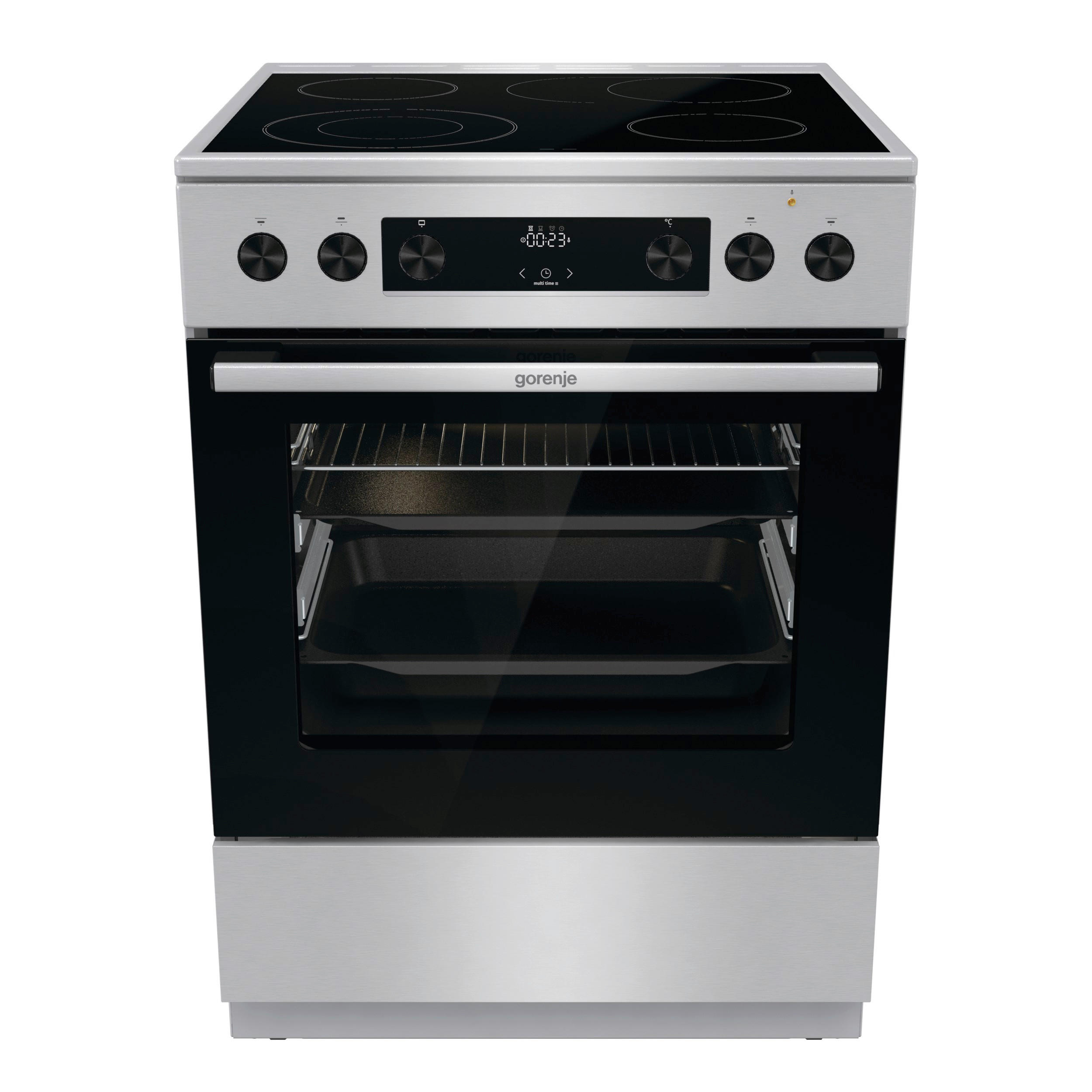 HERD GECS6C70XPA  - Edelstahlfarben/Schwarz, Trend, Glas/Metall (60/85/60cm) - Gorenje