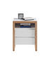 NACHTSCHRANK 48/60/40 cm Eiche massiv  - Eichefarben/Weiß, Basics, Holz (48/60/40cm)