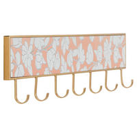 HAKENLEISTE  in Goldfarben, Rot  - Rot/Goldfarben, Design, Holzwerkstoff/Metall (80/20/5cm) - MID.YOU