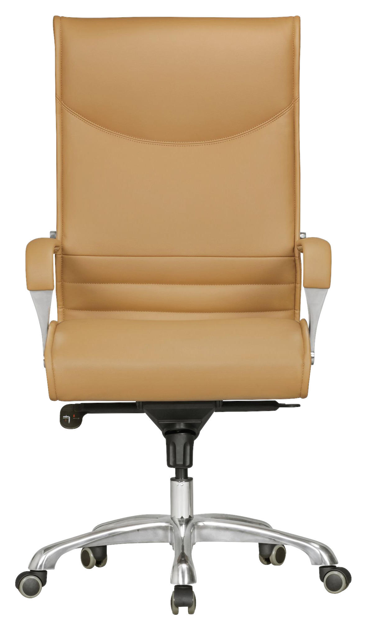 CHEFSESSEL Lederlook Braun  - Alufarben/Braun, KONVENTIONELL, Kunststoff/Textil (61/126/60cm) - MID.YOU