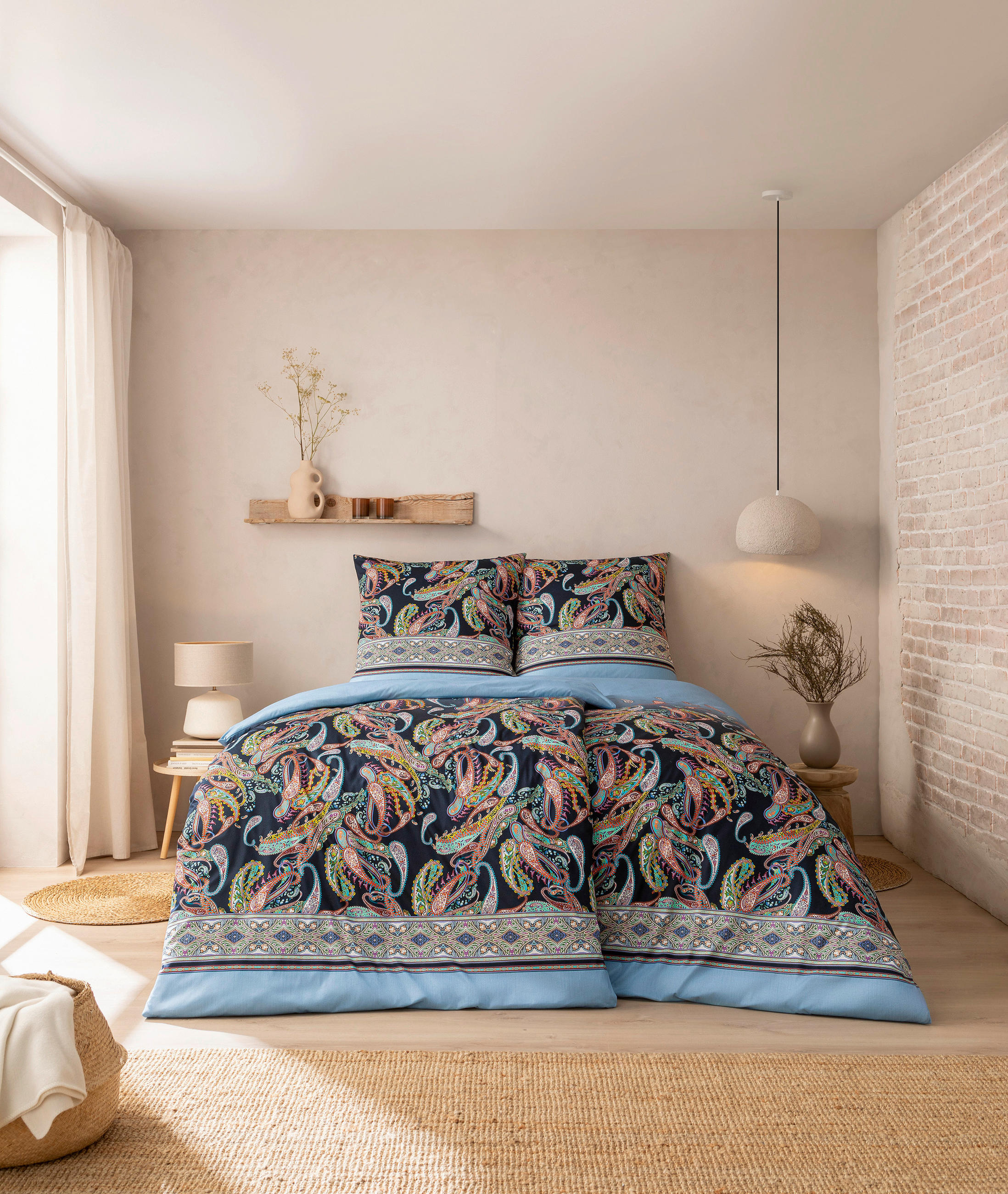 BETTWÄSCHE Atelier Interlock-Jersey 135/200 cm  - Blau, Design, Textil (135/200cm) - Estella