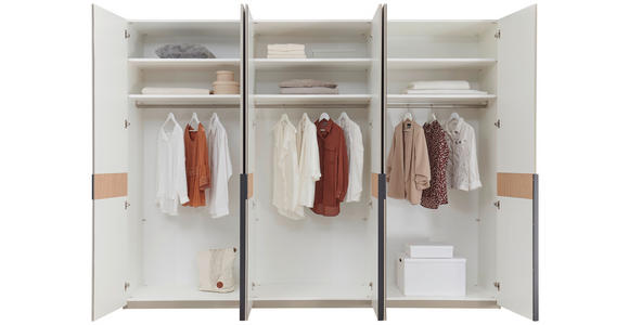 DREHTÜRENSCHRANK  in Taupe, Eichefarben  - Taupe/Eichefarben, Design, Holz/Holzwerkstoff (299,2/229,4/59,5cm) - Dieter Knoll