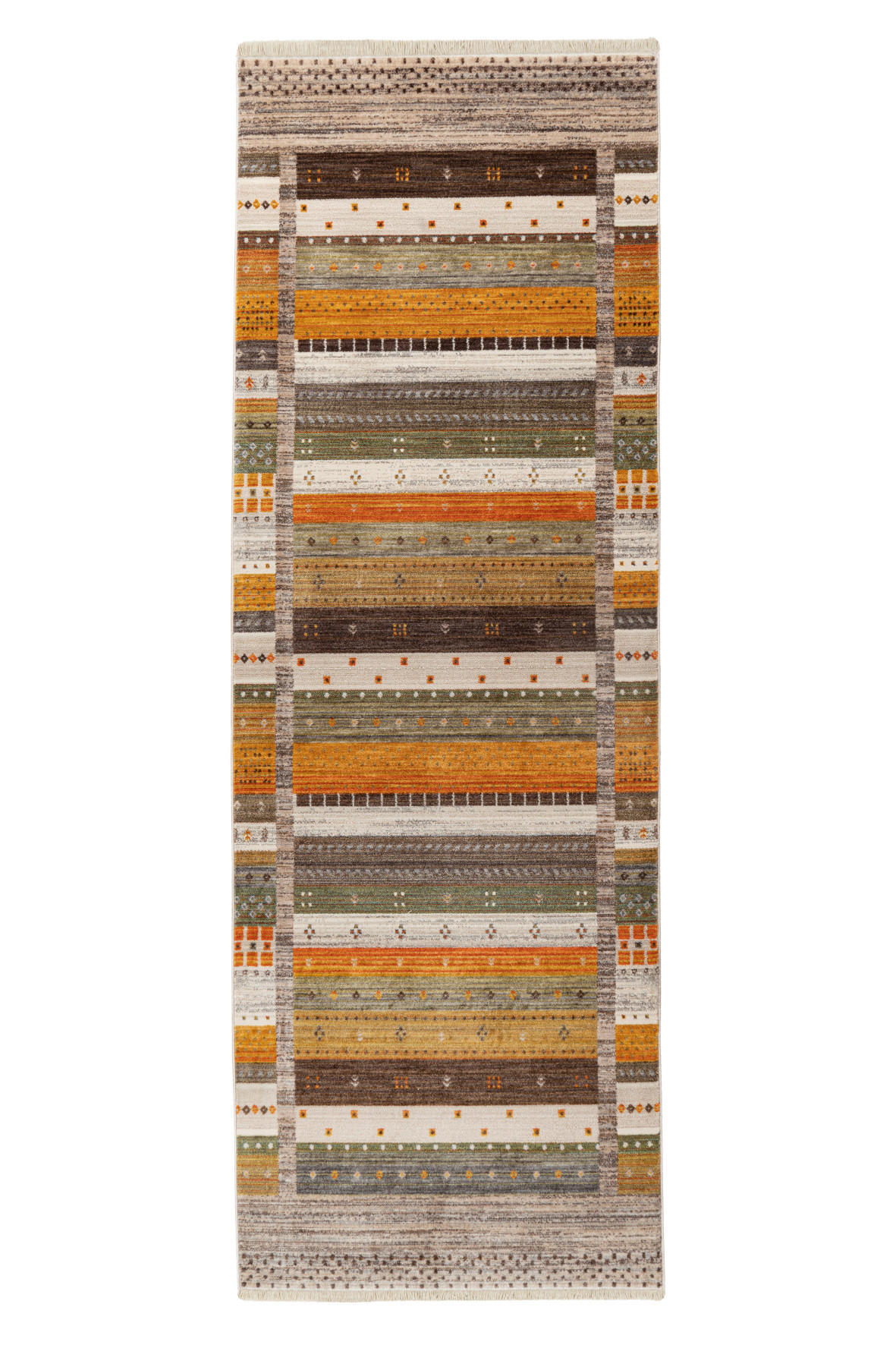 LÄUFER  80/235 cm  Grün, Multicolor, Orange, Beige  - Beige/Multicolor, Design, Textil (80/235cm) - Novel