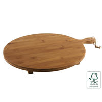 DESKA ZA SERVIRANJE - barve jantarja, Basics, les (52/42/3,6cm)