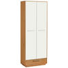 GARDEROBENSCHRANK  in 72/193/37 cm  - Eichefarben/Weiß, Design, Holz/Holzwerkstoff (72/193/37cm)