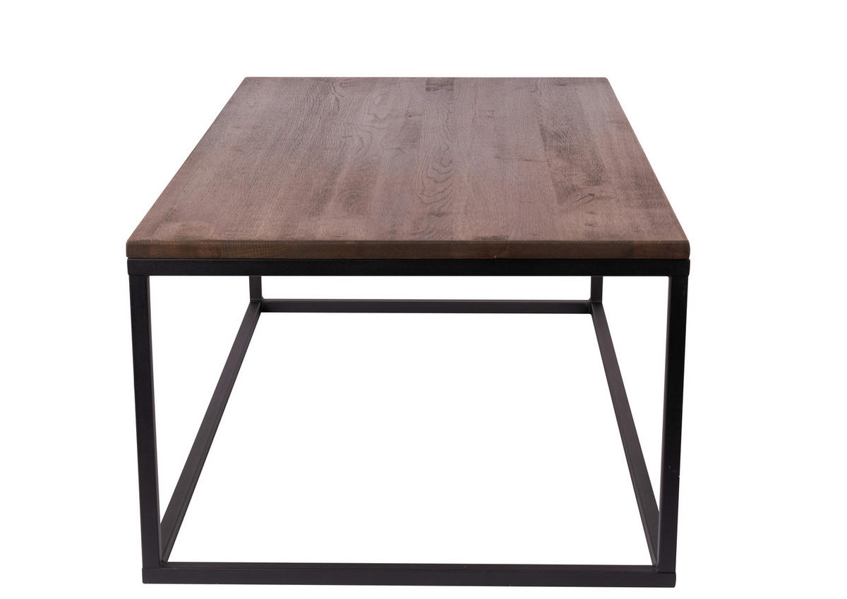 COUCHTISCH in Holz, Metall 110/40/60 cm  - Eiche dunkel/Schwarz, Natur, Holz/Metall (110/40/60cm)