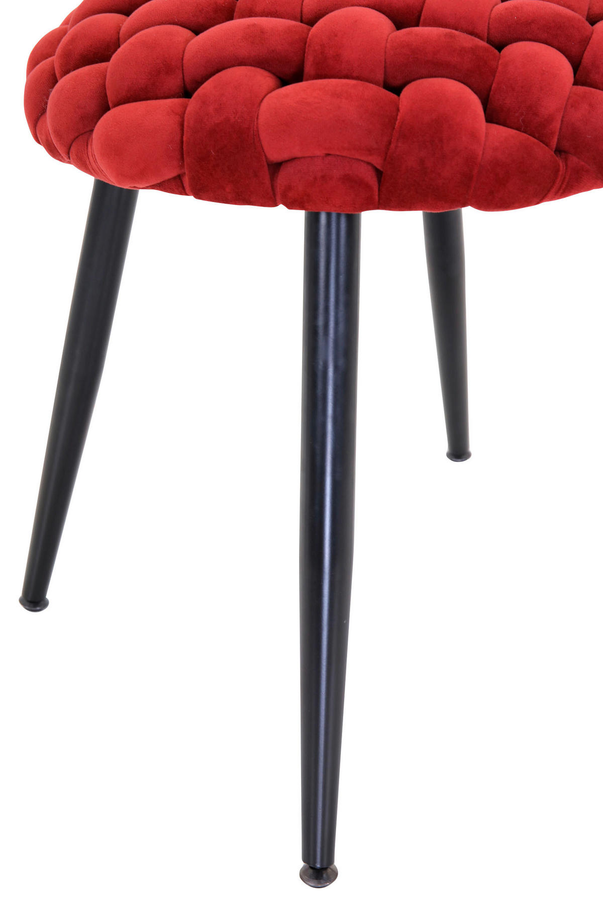 HOCKER Flachgewebe Rot, Schwarz  - Rot/Schwarz, Design, Textil/Metall (53/49/53cm) - Landscape