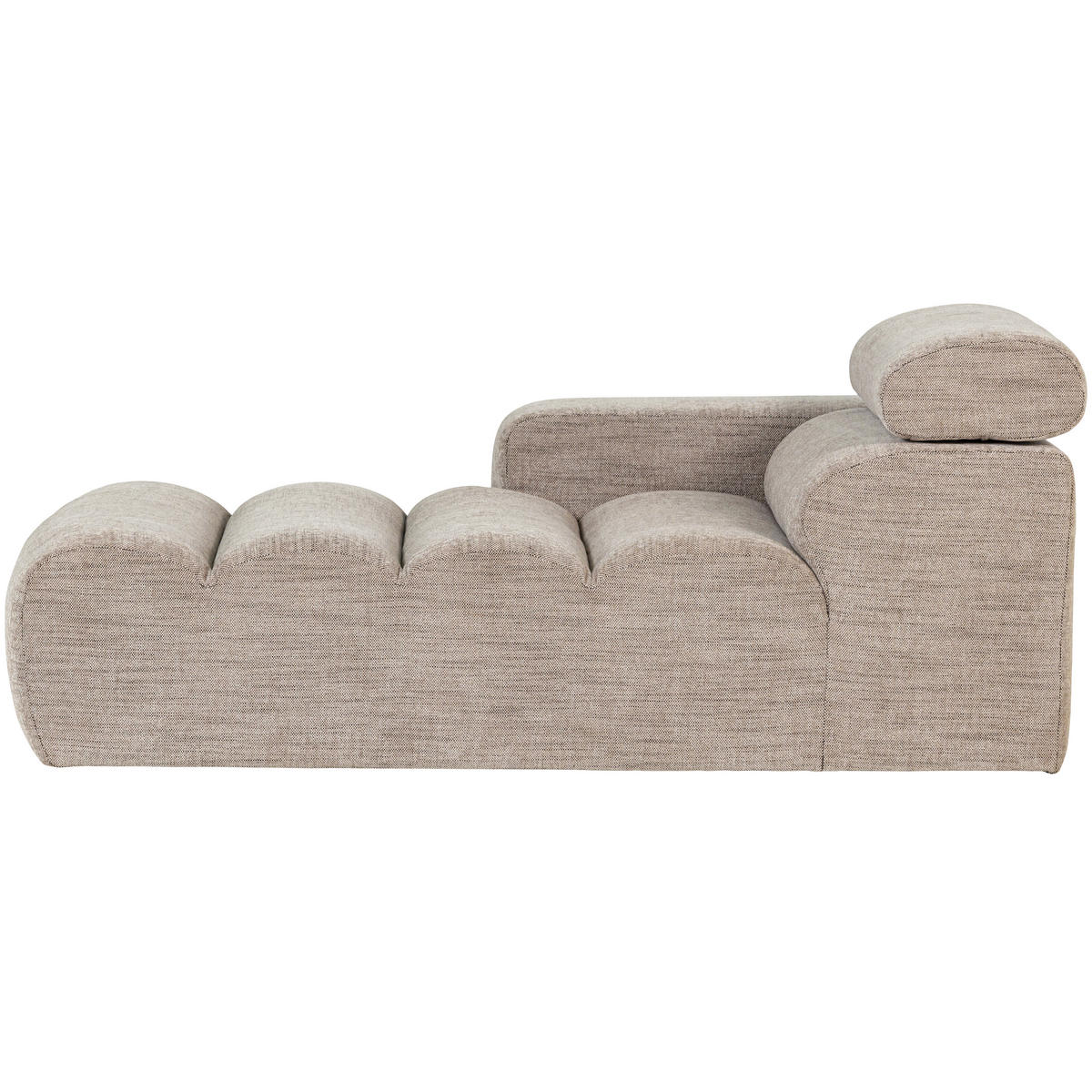 SOFAELEMENT Novi in Webstoff Naturfarben  - Schwarz/Naturfarben, Design, Kunststoff/Textil (109/86/173cm) - Livetastic