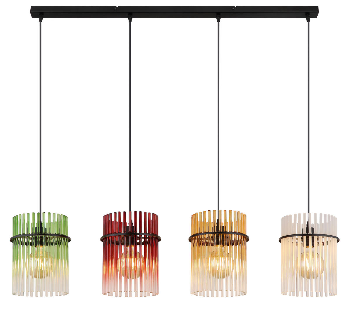 HÄNGELEUCHTE GORLEY 110/20/140 cm   - Klar/Brombeere, LIFESTYLE, Glas/Kunststoff (110/20/140cm) - Globo