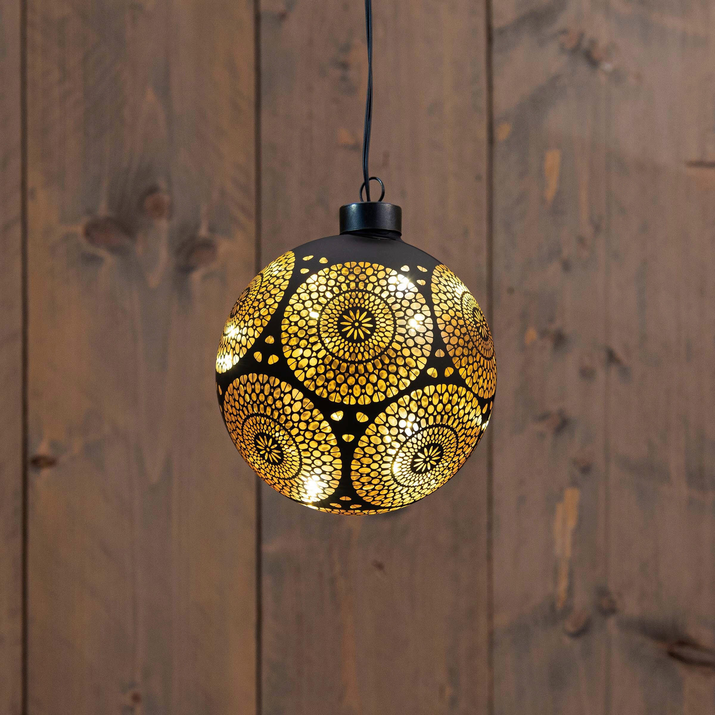 LED-DEKOLEUCHTE 12 cm  - Goldfarben/Schwarz, Basics, Glas (12cm)