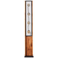 STEHLEUCHTE - Schwarz/Braun, Natur, Holz/Metall (20/125,5/20cm) - Brilliant