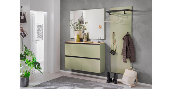 GARDEROBE 3-teilig  in 200/200/30 cm  - Eichefarben/Grün, Design, Holz/Holzwerkstoff (200/200/30cm) - Moderano