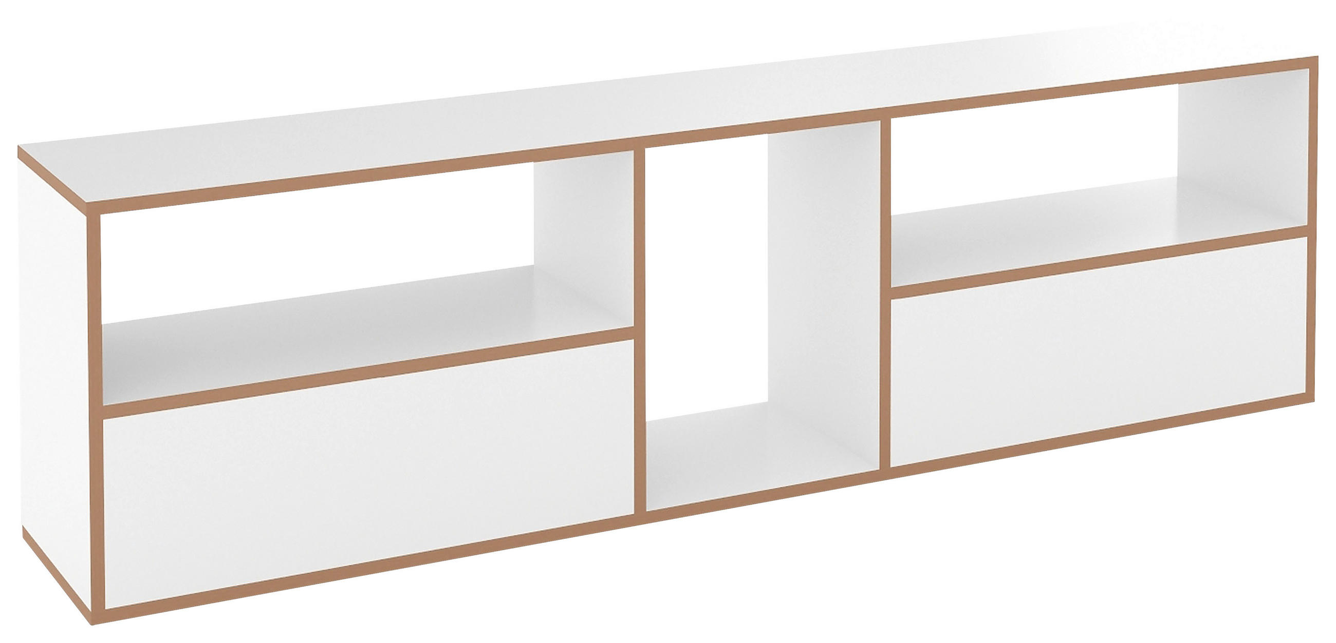 LOWBOARD  in 198/58/35 cm  - Buchefarben/Weiß, MODERN, Holzwerkstoff (198/58/35cm) - Tojo
