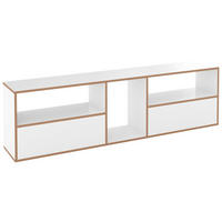 LOWBOARD  in 198/58/35 cm  - Buchefarben/Weiß, MODERN, Holzwerkstoff (198/58/35cm) - Tojo