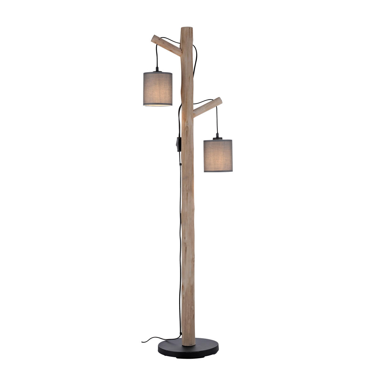 STEHLEUCHTE 39/28/150 cm    - Taupe, Natur, Holz/Kunststoff (39/28/150cm)