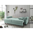 SCHLAFSOFA mit Stoffauswahl, Liegefunktion, Rücken echt Cord Salbeigrün - Salbeigrün/Schwarz, KONVENTIONELL, Kunststoff/Textil (247/95/125cm) - Hom`in