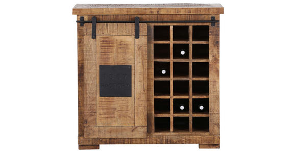 KOMMODE in 90/85/45 cm - Schwarz/Naturfarben, LIFESTYLE, Holz/Metall (90/85/45cm) - Landscape