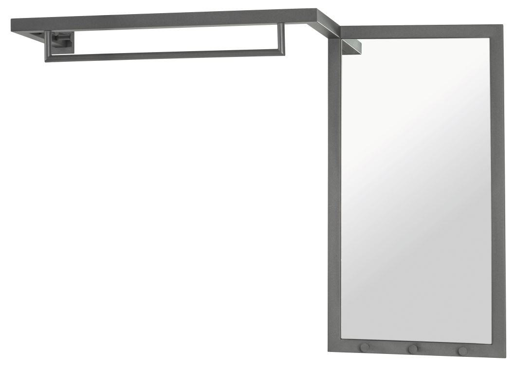 WANDGARDEROBE  in Anthrazit  - Anthrazit, Design, Glas/Metall (108/75/26cm)
