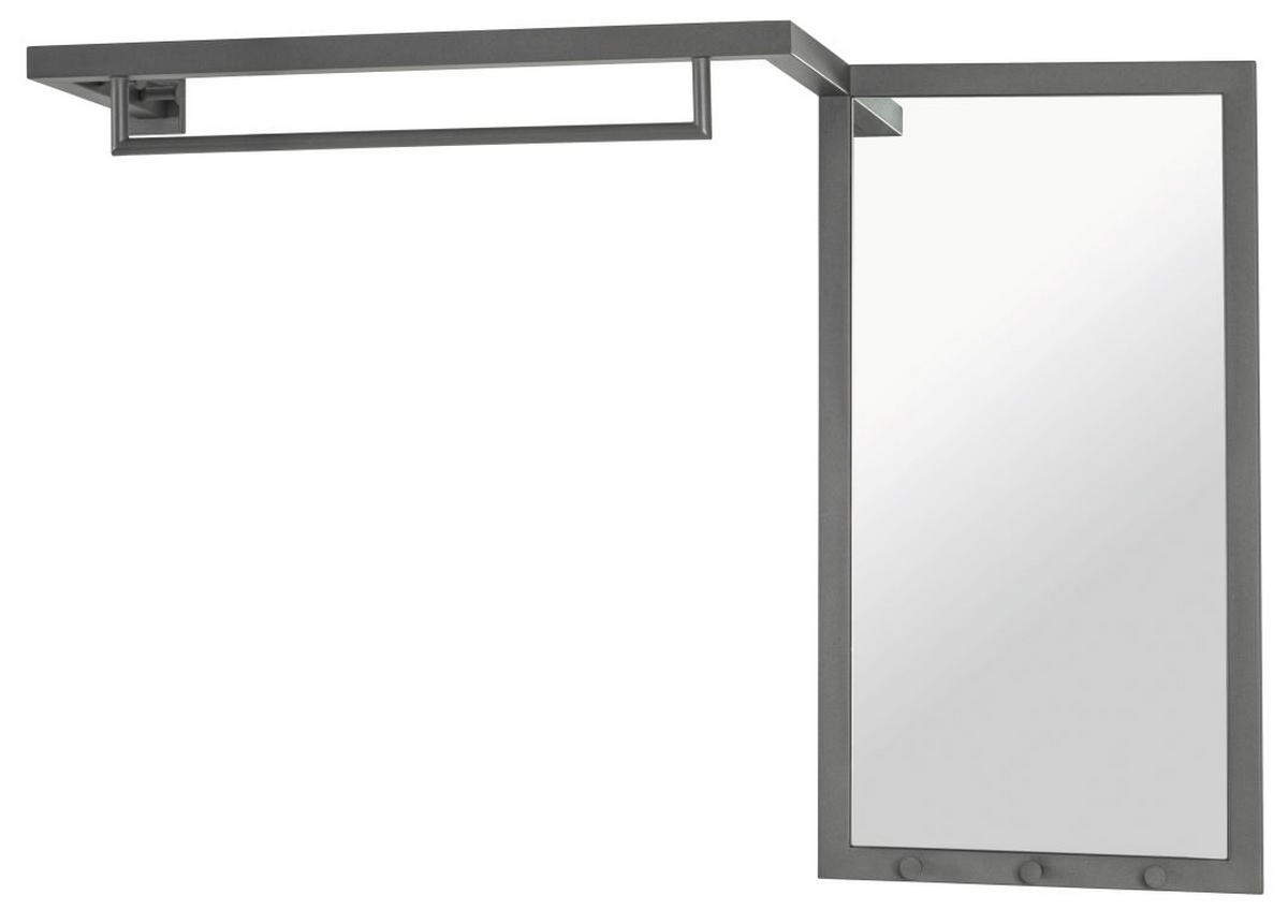WANDGARDEROBE  in Anthrazit  - Anthrazit, Design, Glas/Metall (108/75/26cm)