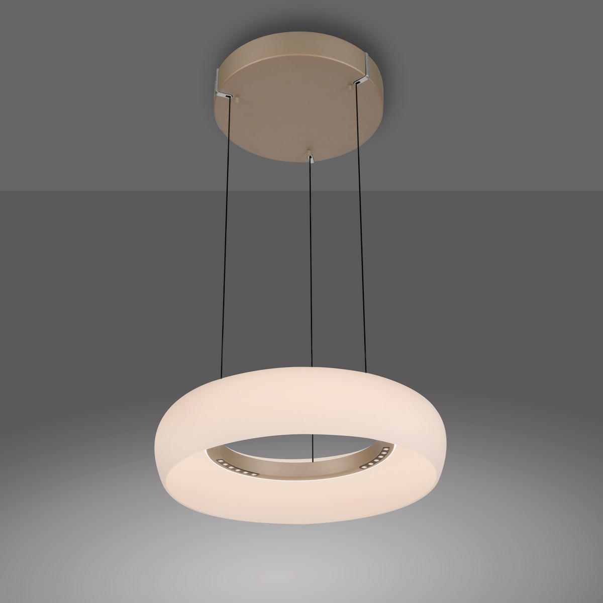 LED-HÄNGELEUCHTE 51/51/240 cm    - Bronzefarben, Basics, Glas/Kunststoff (51/51/240cm) - Paul Neuhaus