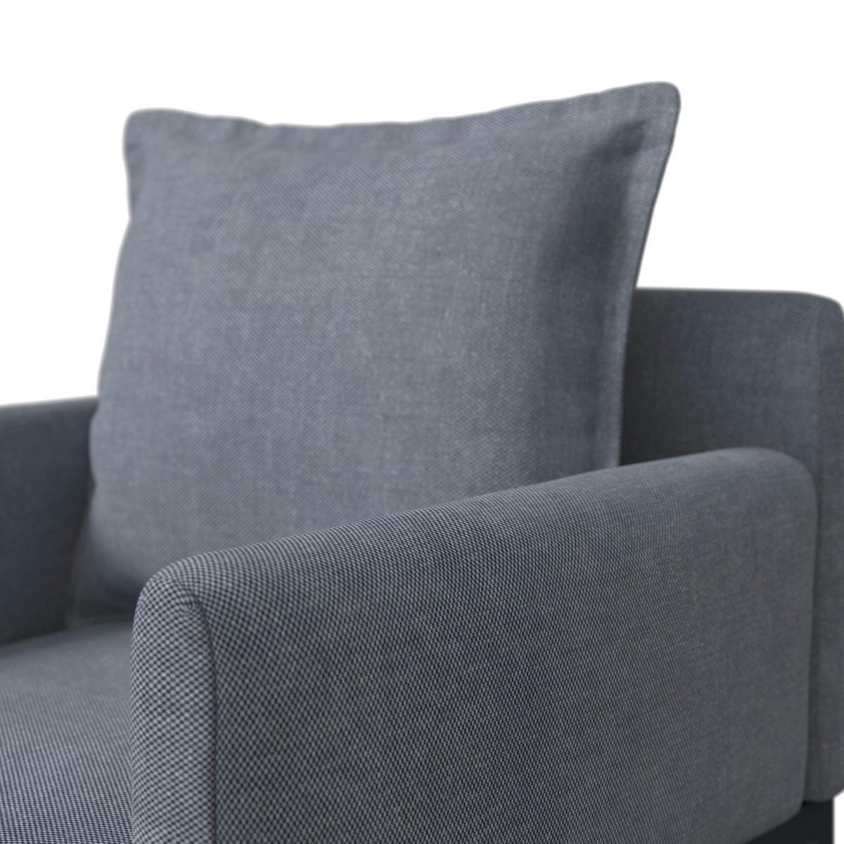 GARTENSESSEL Metall, Textil Dunkelgrau  - Graublau/Dunkelgrau, MODERN, Textil/Metall (63/75/60cm) - Beldano