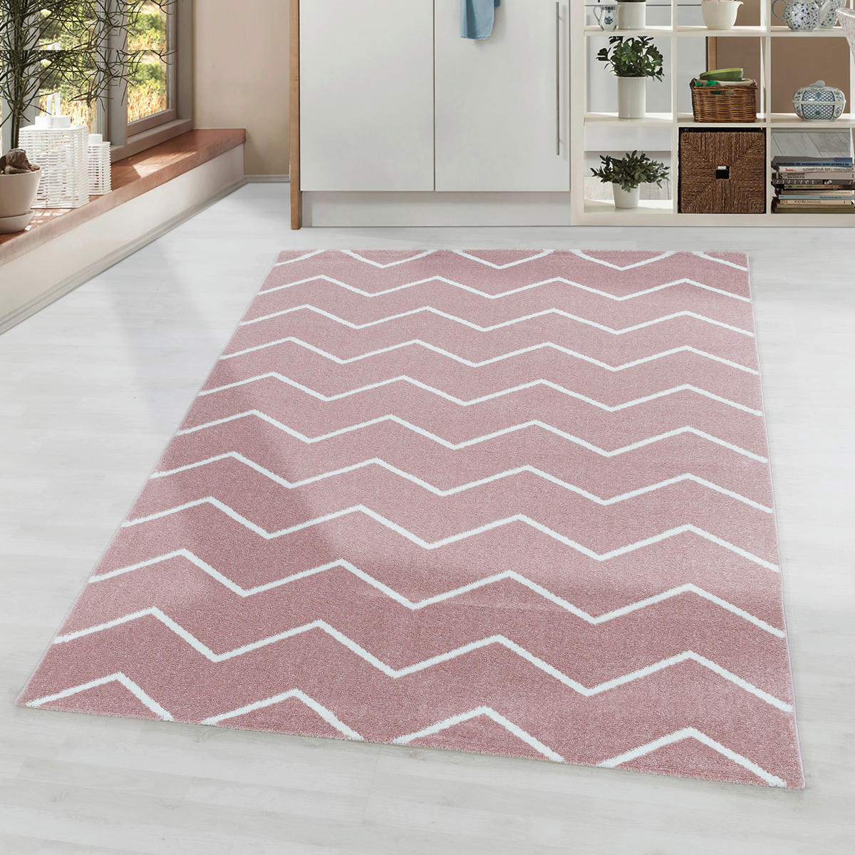 LÄUFER 80/250 cm Rio 4602 rosa  - Rosa, Basics, Textil (80/250cm) - Novel