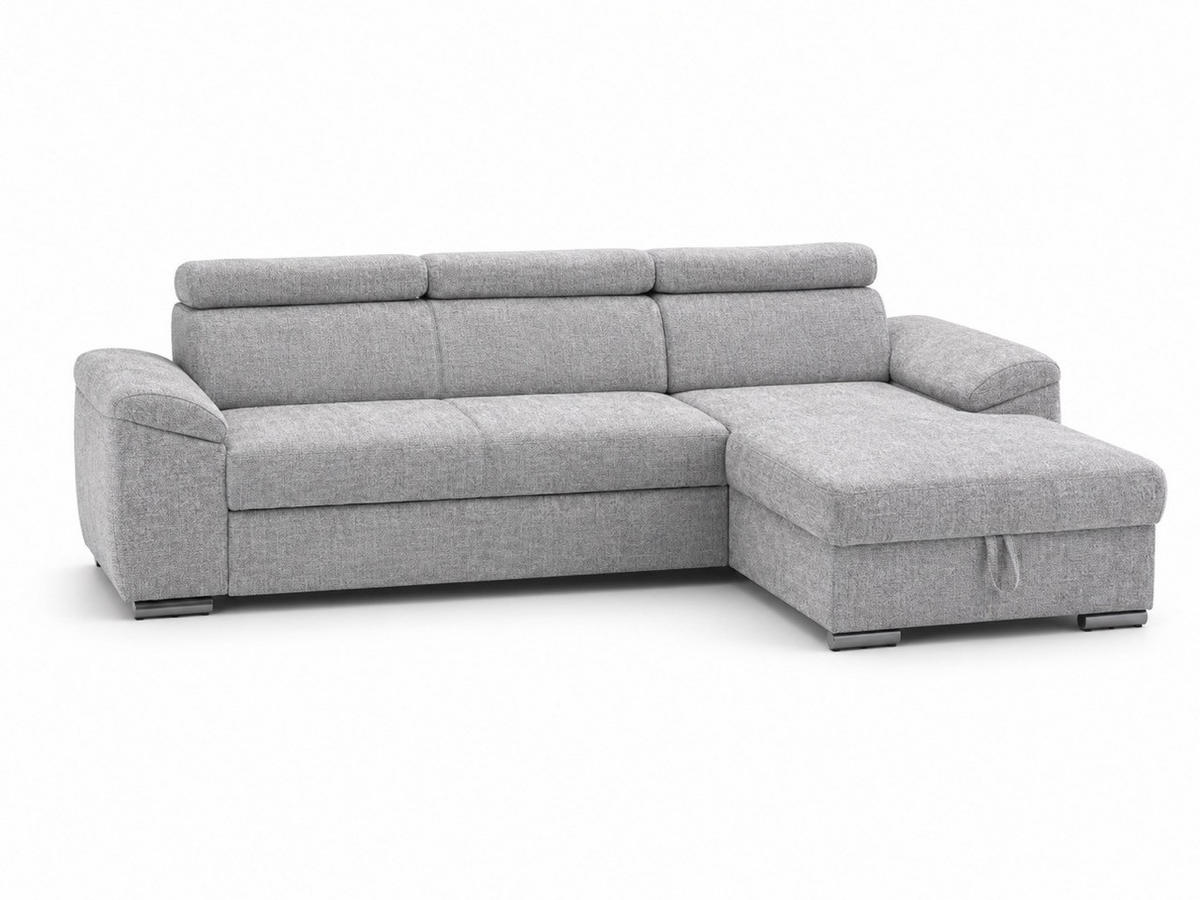 SAROKKANAPÉ textil szürke  - szürke, Basics, textil (275/81-98/185cm) - Carryhome