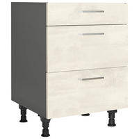 KOCHFELDUMBAUSCHRANK 60/87/56 cm  Weiss  - Schieferfarben/Weiss, Modern, Holzwerkstoff/Metall (60/87/56cm) - Nobilia