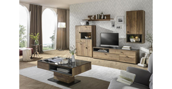 COUCHTISCH in Holzwerkstoff 115/65/44 cm - Eichefarben/Grau, Design, Holzwerkstoff (115/65/44cm) - Hom`in