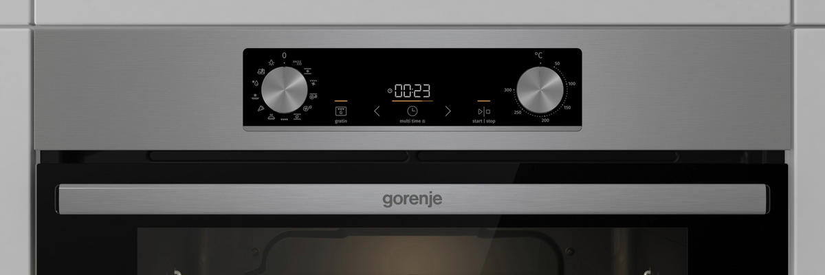 BACKOFENSET Black Pepper SCX  - Edelstahlfarben, Basics, Glas/Metall (59,5/59,5/56,4cm) - Gorenje