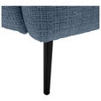 SCHLAFSOFA mit Stoffauswahl, Liegefunktion, Schlafen auf Sitzhöhe, Rücken echt Chenille Blau - Blau/Schwarz, KONVENTIONELL, Textil/Metall (228/75/98cm) - Carryhome