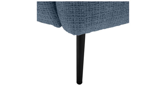 SCHLAFSOFA mit Stoffauswahl, Liegefunktion, Schlafen auf Sitzhöhe, Rücken echt Chenille Blau - Blau/Schwarz, KONVENTIONELL, Textil/Metall (228/75/98cm) - Carryhome