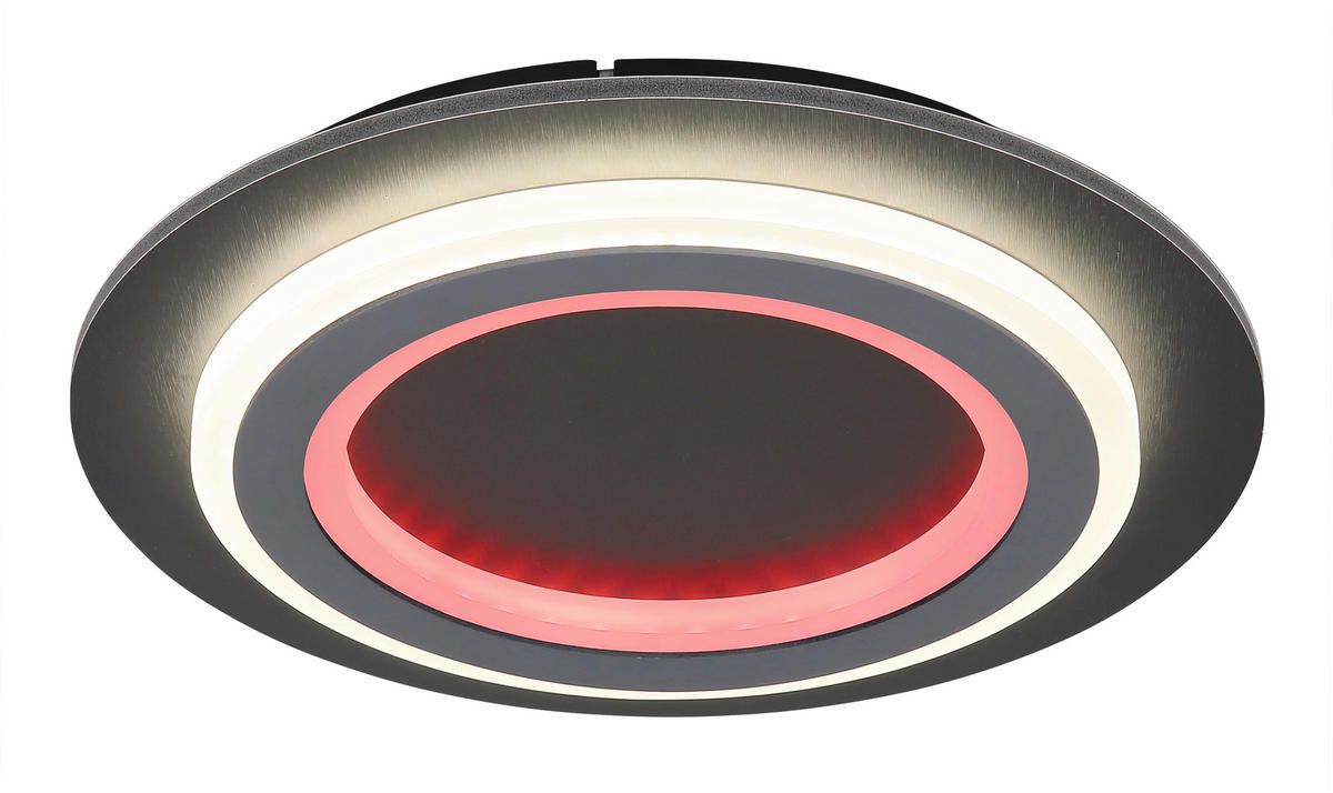 LED-DECKENLEUCHTE 34/5,5 cm   - Opal/Hellgrau, Design, Kunststoff/Metall (34/5,5cm) - Globo