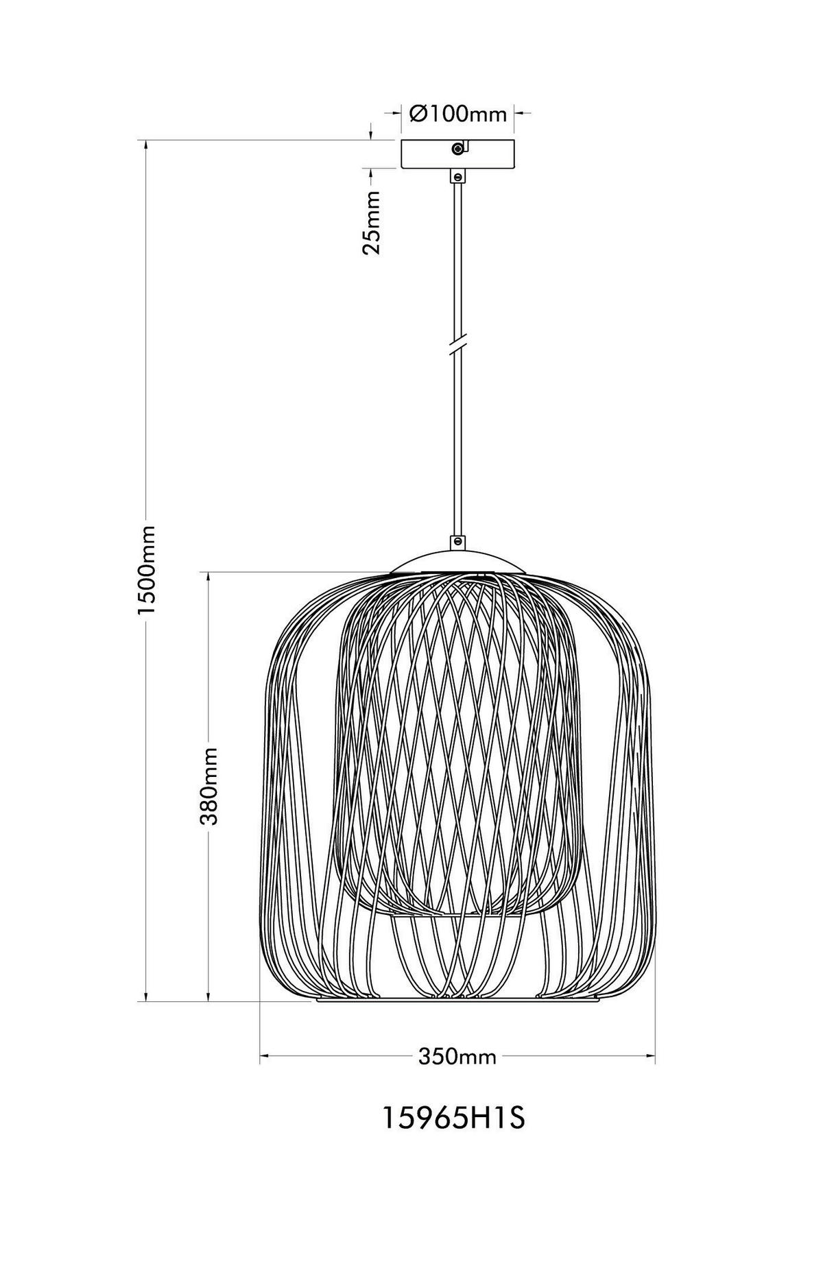HÄNGLAMPA DICHTI 35/150 cm  - svart/guldfärgad, Basics, metall/plast (35/150cm) - Globo